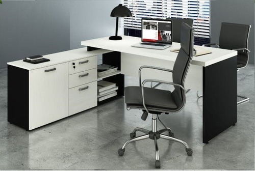Imagem 2 de 4 de Mesa L Diretor 190x150x70 Tampo 40mm Escritório Full