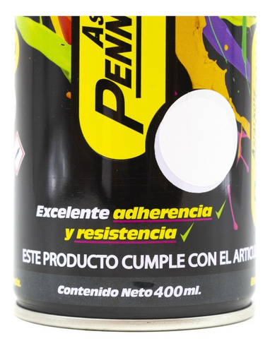 Imagen 4 de 9 de Pintura En Aerosol 400ml Blanco Mate Pennsylvania