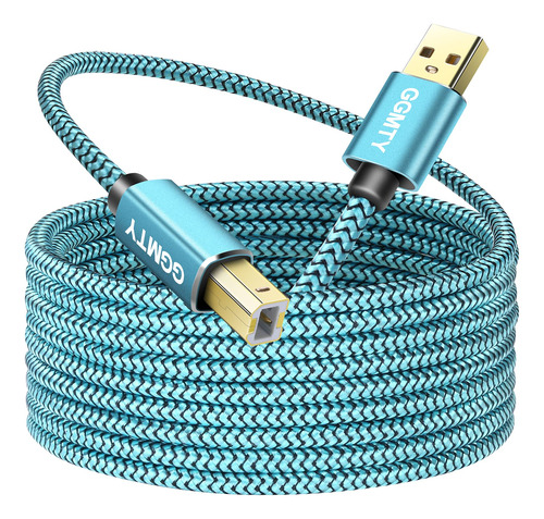 Ggmty Cable De Impresora De 15 Pies, Cable Usb 2.0 Tipo A Ma