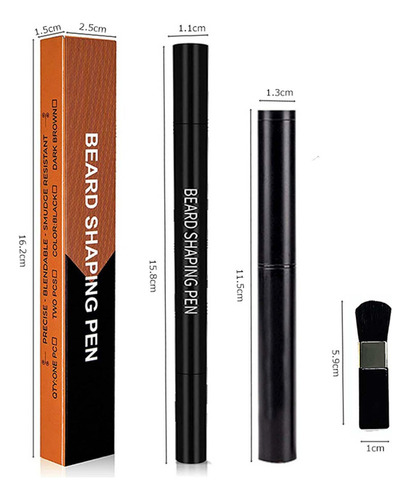 Relleno De Lápiz De Barba Para Hombres De Peinado De Negro