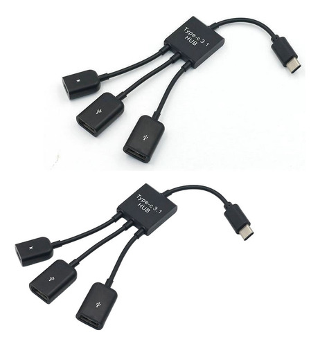 2×micro Usb Y Doble Usb 2.0 Host Otg Adaptador Cable