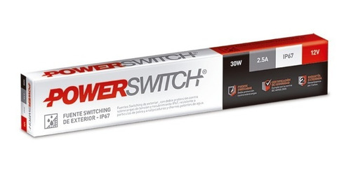 Imagen 2 de 4 de Fuente Exterior 12v 30w 2.5a Powerswitch Ip67