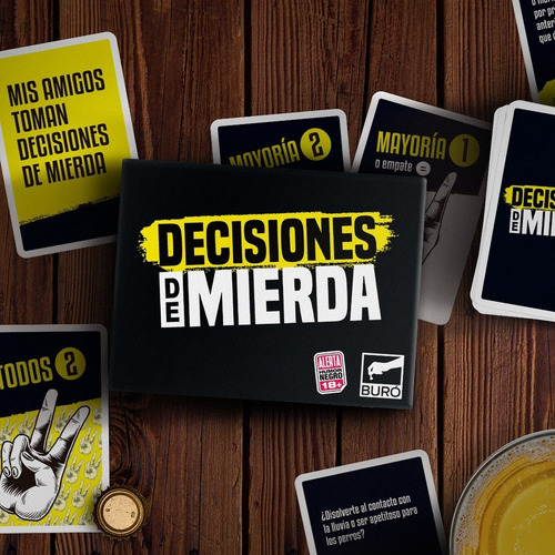 Decisiones De Mierda Buró Juego De Cartas Mesa Para Previas