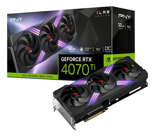 Placa De Video Nvidia Pny Xlr8 Verto Rtx 4070 Ti 12gb Rgb