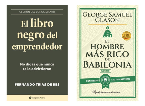 Libro Negro Del Emprendedor + Hombre Mas Rico - 2 Libros