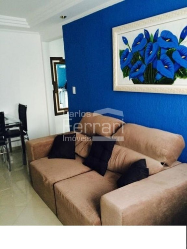 Imagem 2 de 8 de Apto Todo Reformado, Espaçoso Com Piso De Porcelanato, Mobiliado - Cf12322
