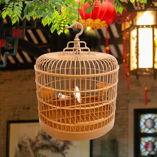 Jaula Redonda De Pájaro Pájaro Estilo Vintage Pequeño Con