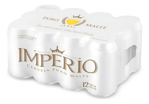Cerveja Império Pilsen lata 350ml 12 unidades