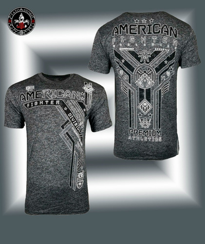 Imagen 2 de 3 de Remera American Fighter By Affliction Hilltop Grey