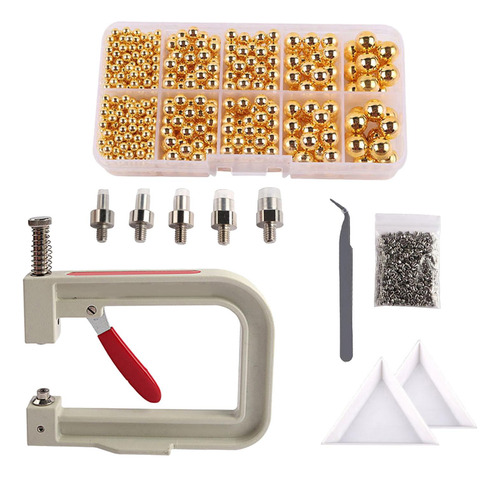 Prensa Manual Pearl Setter Tool Nails Rivet Studs Amarillo