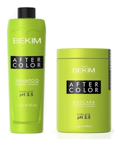 Bekim Color Shampoo 1.2lt + Mascara Acida 1kg Cabello Teñido