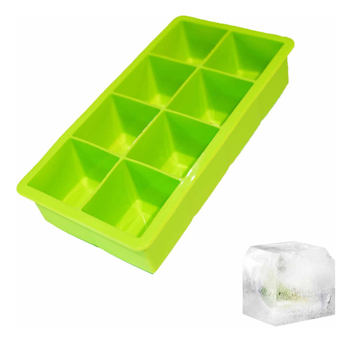 Cubetera De Silicona Xl Ionify Para 8 Cubos De Hielo Color Verde