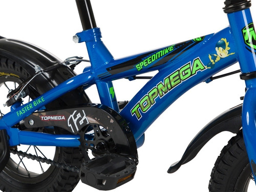 Bicicleta Bmx Rodado 12 Nene Topmega Crossboy R12 C Rueditas Color Azul Tamaño Del Cuadro S