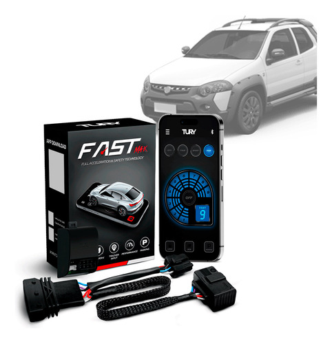 Módulo Acelerador Pedal Fast Com App Strada 1.8 E-torq 16 17