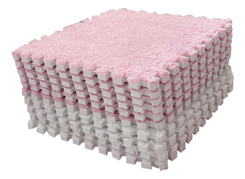 Alfombra De Espuma De Felpa Entrelazada, 10 Unidades, Bloque