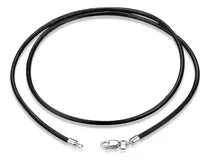 Comprar Collar Cordón Cuero Pendiente 2mm Plata Esterlina 925 