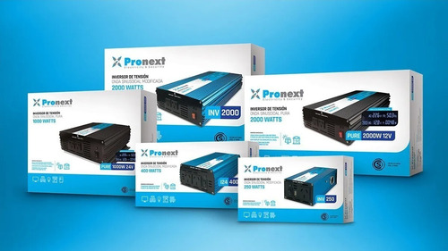 Imagen 3 de 6 de Inversor De Tensión De 12vdc A 220vac. 250w Pronext Inv-250