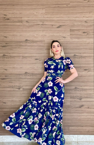 Imagem 3 de 7 de Vestido Longo Estampado Use De Varias Formas Saia Mult