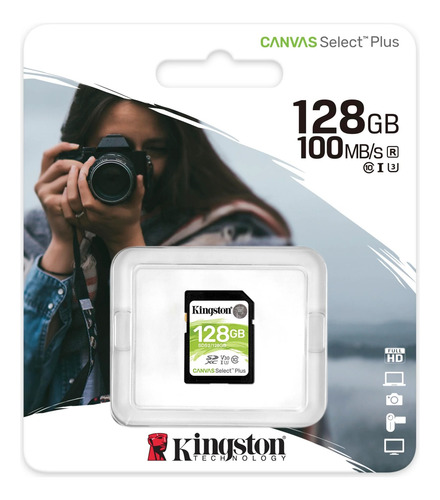 Tarjeta Memoria Kingston Sdxc Uhs-i Canvas Select Plus 128gb
