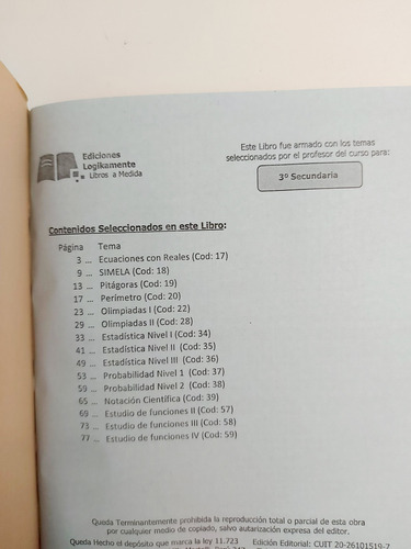 Libro De Matemática Medida - Juan Pablo Pisano (g) (Usado)