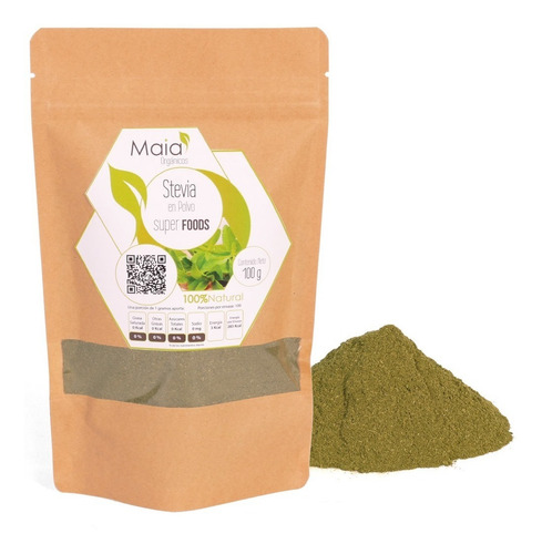 Imagen 1 de 4 de Stevia En Polvo - Orgánico 100 Gramos
