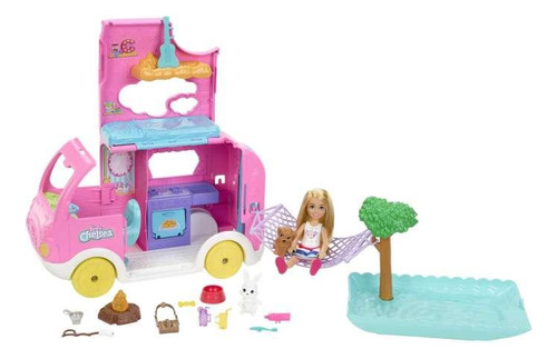 Trailer Acampamento 2 Em 1 Da Chelsea Barbie - Mattel Hnh90