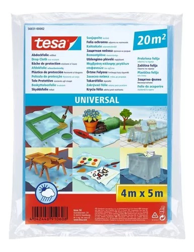 Plastico Cobertor Protector Muebles Pintura Tesa 4x5m 56651
