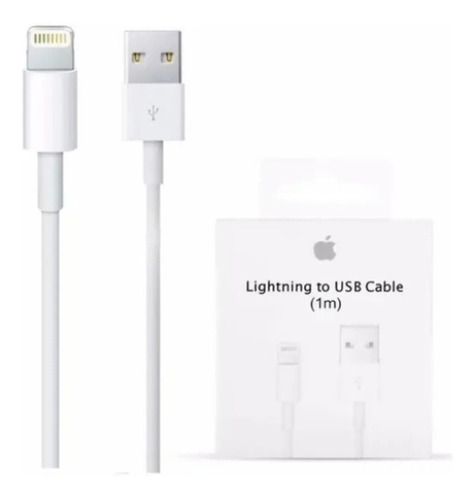 Imagen 1 de 9 de Cable Cargador Usb Original iPhone 5 6 7 8 X 11 12 13 Apple