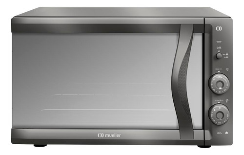 Forno Elétrico De Bancada Mueller Espelhado 50l Vidro Duplo Cor Cinza