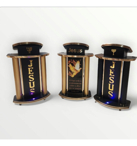 Pulpito Personalizado Com Led Preto