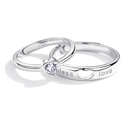 Anillos Para Parejas Promesa Plata Ley 925 Amor Infinit A515