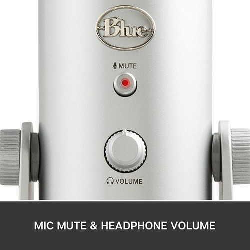 Micrófono Blue Yeti Condensador Omnidireccional Color Silver Silver
