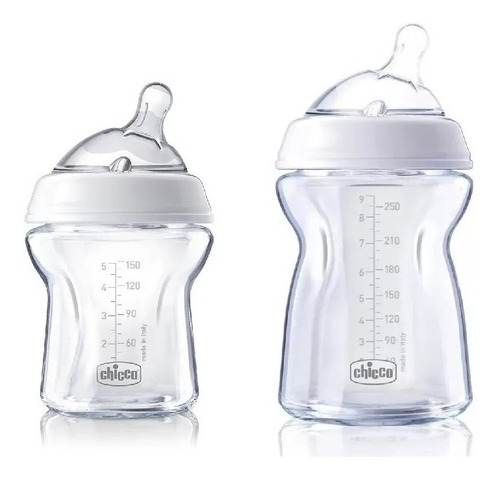 Chicco Combo Naturalfeeling Mamaderas Vidrio 250ml+125ml