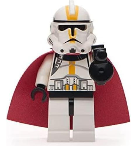 Figura Lego Star Wars Clone Trooper Ep3 Con Capa Y Cañón