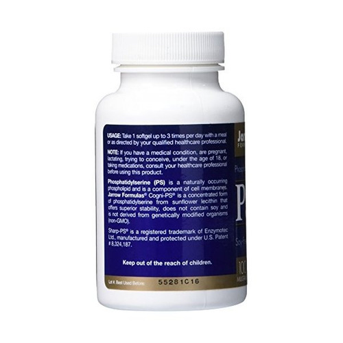 Jarrow Formulas Ps-100, El Cerebro Y De Soporte De Memoria,