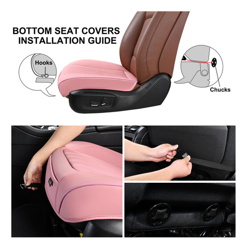 Cubre Asientos Delanteros De Auto Rosas Bwtjf, 2 Piezas