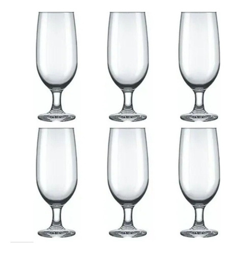 Jogo De Taças Para Cerveja Floripa Nadir 300ml Com 6 Peças Cor Transparente