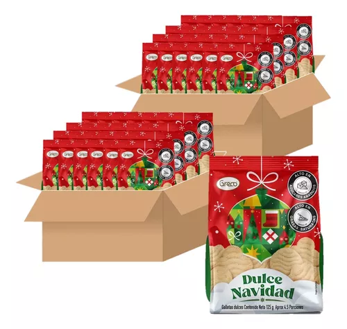 Caja de galletas navideñas