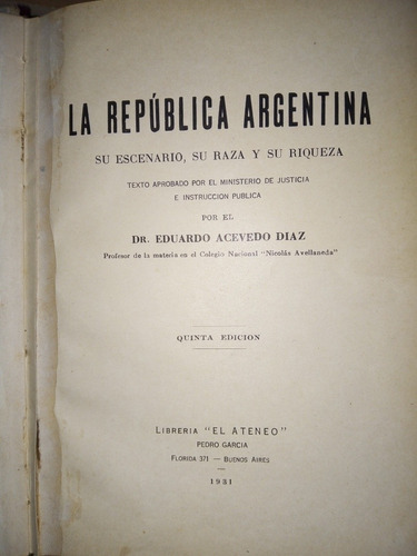 La República Argentina - Dr. Eduardo Acevedo Diaz