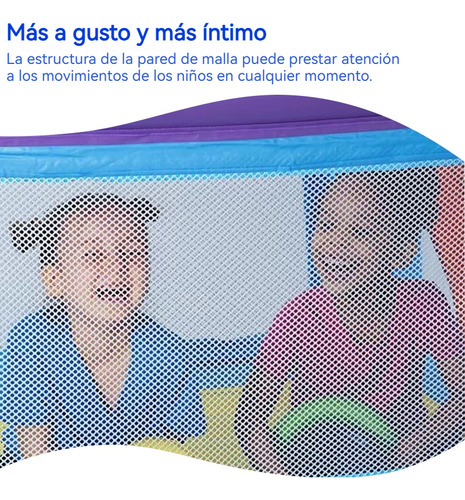 Trampolín Inflable De Castillo Para Niños Con Bomba Inflable Azul
