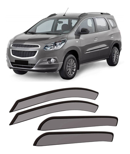 Jogo Calha De Chuva Defletor Fumê Gm Chevrolet Spin Lt Ltz