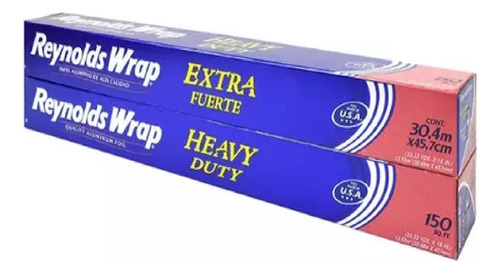 Papel Aluminio Reynolds Wrap Extra Fuerte 30.4m X 45.7cm Cst