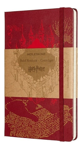 Caderno Moleskine, Harry Potter, Capa Dura, Pautado, 13x21cm