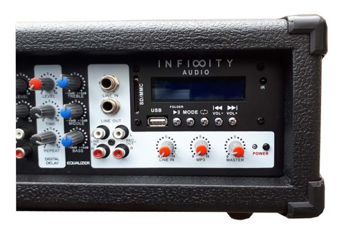 Consola Potenciada Usb Bt 2000w 4 Canales Mixer Amplificador