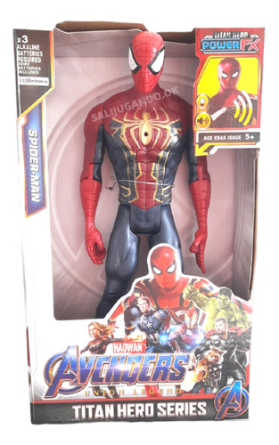 Muñeco Articulado Avengers Luz Sonido 30cm Varios Personajes