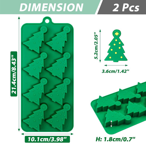 Moldes De Silicona Para Cubitos De Hielo, 8 Cavidades, Molde