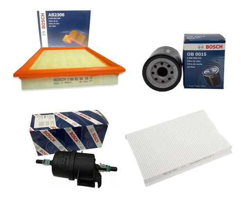 Kit 4 Filtros Bosch  Fiat Palio 1.6/1.3 Nafta 01/15