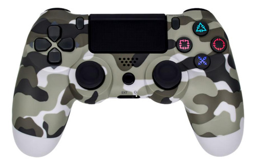 Joystick Ledstar Ps4 Inalámbrico Camuflado Gris