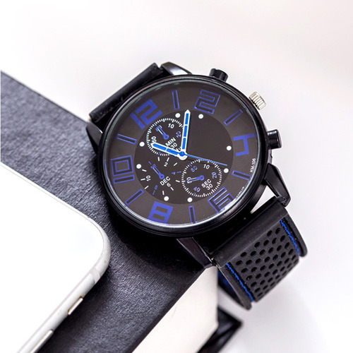 I Relógio Masculino De Luxo Com Pulseira De Silicone -