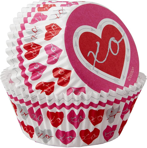 Combo Capacillos Cupcakes Corazones X24 Unidades - Wilton